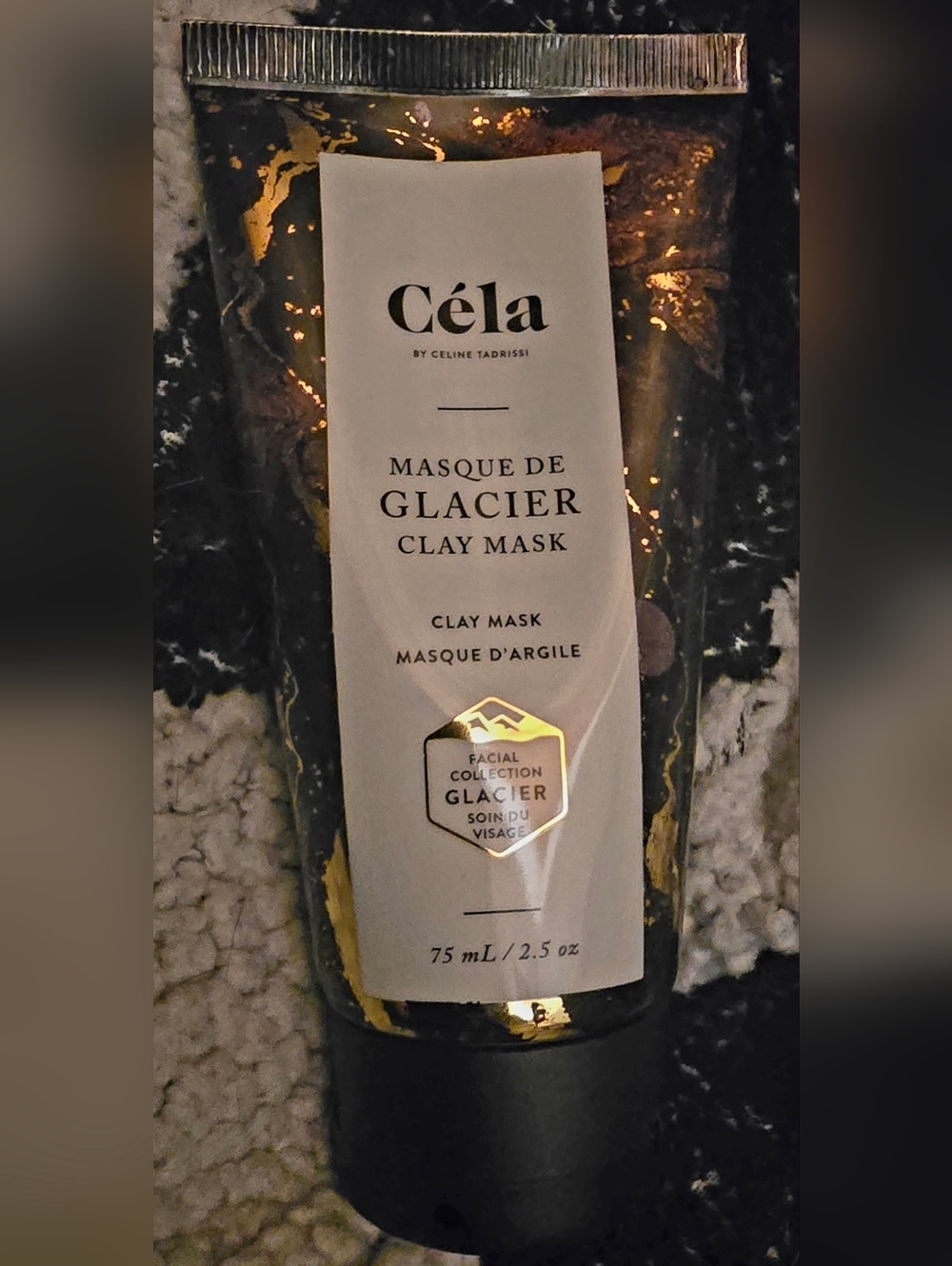 Céla Glacier Clay Mask — Black & Gold Facial Mask (75 mL)